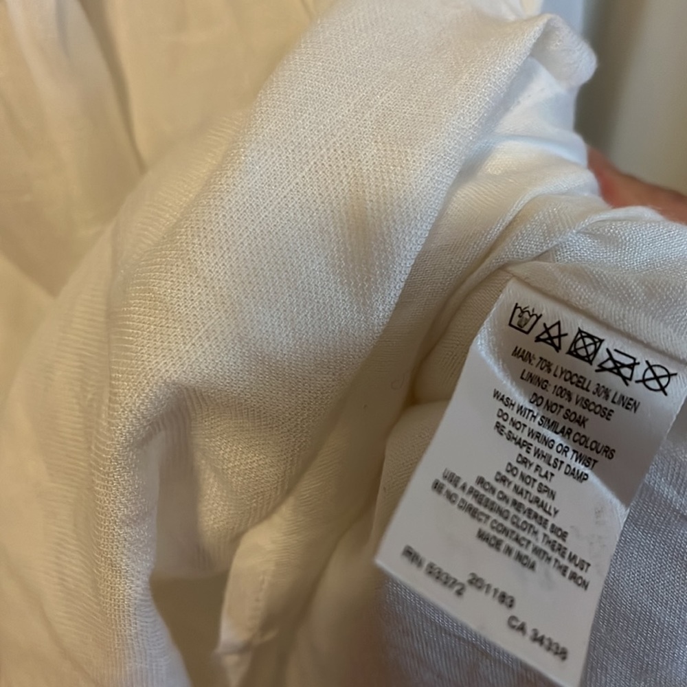 French connection white linen dress - Picture 6 of 7